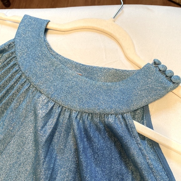 NWT Free People Shimmer Pleated Party Dress. Size-L - Picture 6 of 7